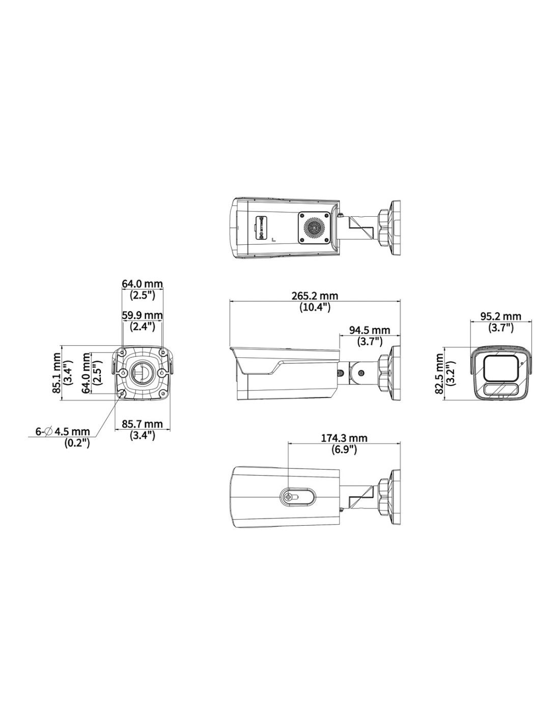 Uniview IPC2B18SS-ADF28KMC-I1 dimension drawing