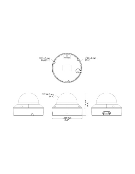 Uniview IPC3236SB-ADZKM-DL-I1 dimension drawing Uniview IPC3236SB-ADZKM-DL-I1 dimension drawing