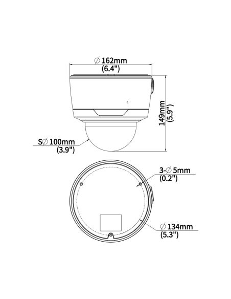 Uniview IPC3735SS-ADZK-I1 dimension drawing