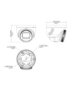 Uniview IPC3636SE-ADF28KMC-WP-I1-BK tri-guard turret camera (shown in white; this model has a black housing) 2
