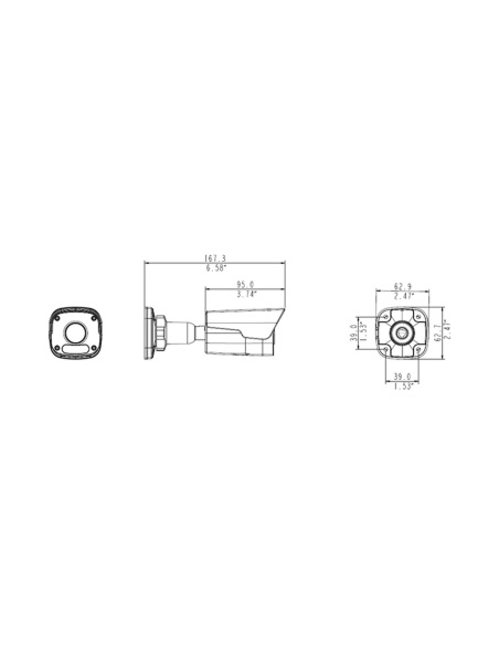 Uniview IPC2125LR3-PF40M-D dimension drawing Uniview IPC2125LR3-PF40M-D dimension drawing