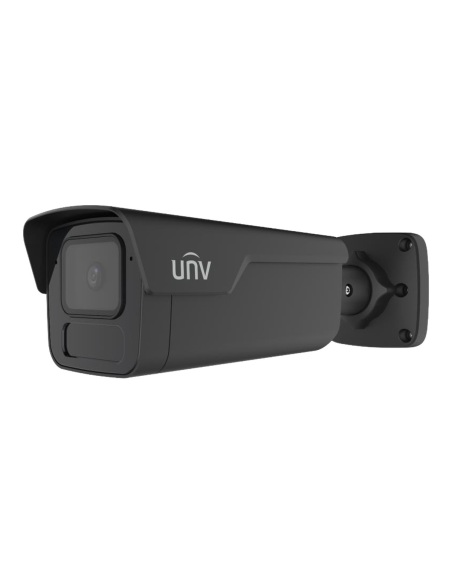 Uniview 8MP 4K Bullet IP Camera, Black, 2.8mm, 80m IR, Smart Intrusion, Mic - IPC2B18SS-ADF28K-I1-BK