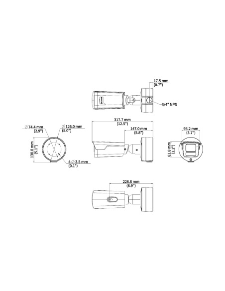 Uniview IPC2B26SS-ADZK-I1 dimension drawing