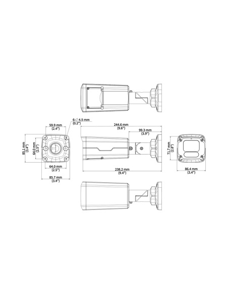 Uniview IPC2328SB-ADZKM-DL-I1 dimension drawing