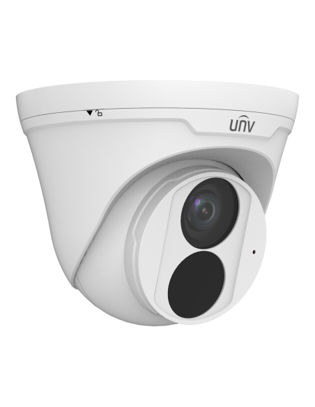 Uniview IPC3618LE-ADF28KM-H-BK turret camera, angled view Uniview IPC3618LE-ADF28KM-H-BK turret camera, angled view