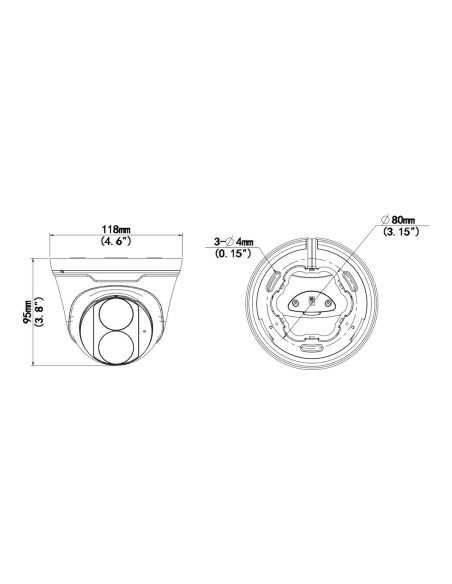 Uniview IPC3618LE-ADF28KM-H-BK dimension drawing Uniview IPC3618LE-ADF28KM-H-BK dimension drawing