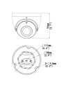 Uniview IPC3608SB-ADF16KM-I0 8MP 180° panoramic turret camera, dimension drawing