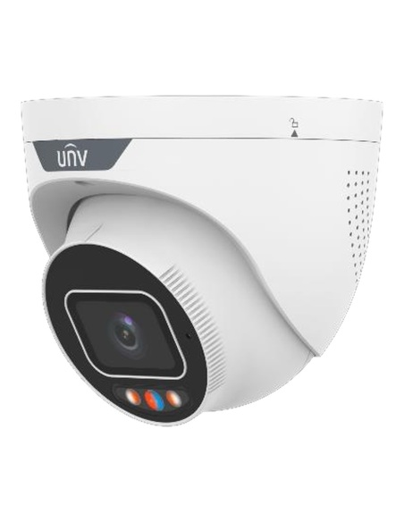 Uniview 6MP Tri-Guard Dual-Light Turret Camera, White, Red & Blue Warning Light, Siren, 30m - IPC3636SS-ADF28KMC-I1