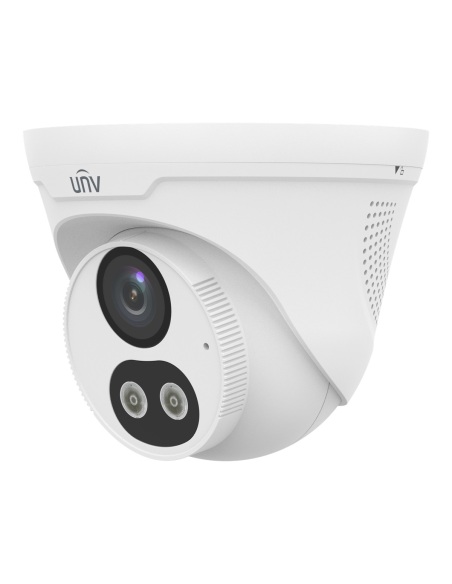 Uniview 8MP 4K Dual-Light Turret IP Camera, 2.8mm, 30m IR & Warm Light, Two-Way Audio - IPC3618LE-ADF28KC-DL