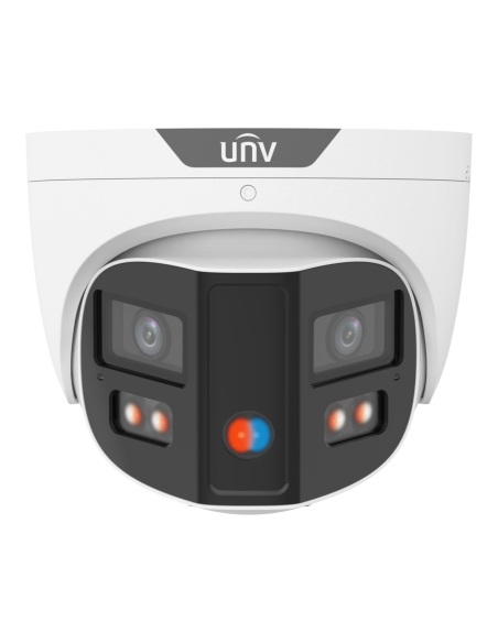Uniview IPC3K28SE-ADF28KMC-DL-I0-BK 8MP 180° dual-lens turret camera, black, front view
