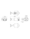 Uniview IPC2K28SE-ADF28KMC-DL-I0 8MP 180° dual-lens bullet camera, dimension drawing