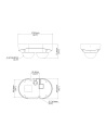 Uniview IPC3224SS-ADF28K-I1 dual 4MP MultiView dome camera, dimension drawing