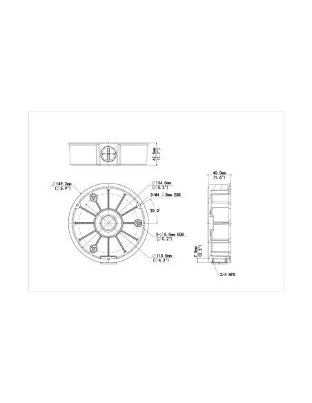 Uniview TR-JB04-D-IN dimension drawing