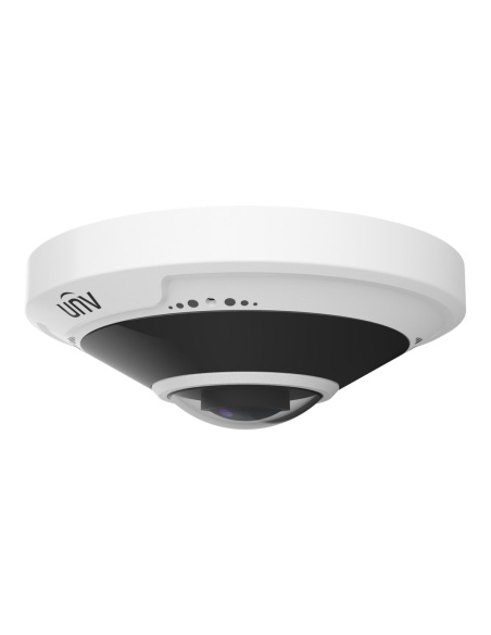 Uniview 5MP Fisheye Camera, 1.4mm 180° Lens, 10m IR, Dual Mic, IK10 - IPC815SB-ADF14K-I0