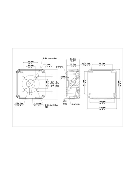 Uniview TR-JB07-D-IN-BK dimension drawing