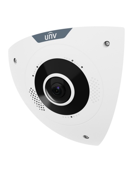 Uniview 6MP Corner Camera, 2.0mm 114° View, 15m IR, Mic & Speaker, IK11 Metal - IPC876SE-ADF20KMC-I1