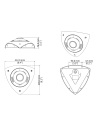 Uniview IPC876SE-ADF20KMC-I1 6MP corner camera, dimension drawing