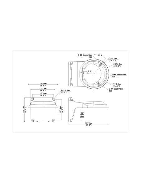 Uniview TR-WM04-IN dimension drawing