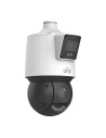 Uniview IPC94144SFW-X25-F40C MultiView 4MP fixed and 25x PTZ camera, side view