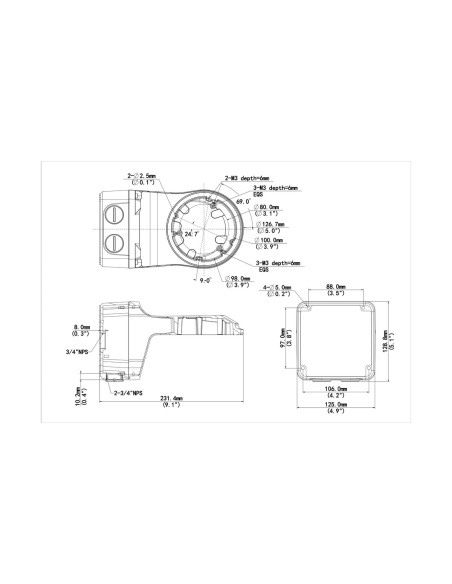 Uniview TR-JB07/WM03-G-IN dimension drawing Uniview TR-JB07/WM03-G-IN dimension drawing