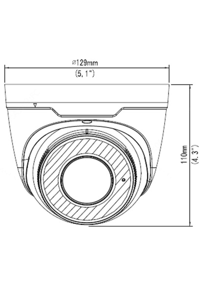 Uniview IPC3636LE-ADZK-G dimension drawing
