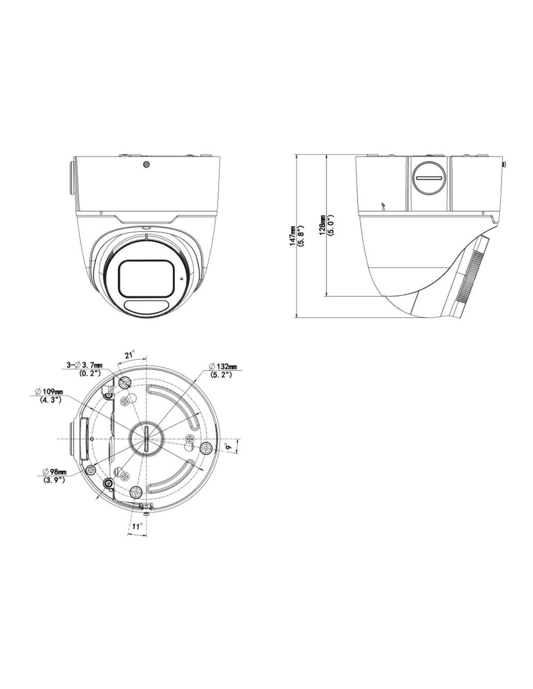 Uniview IPC3636SS-ADZK-I1 dimension drawing