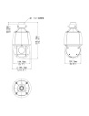 Uniview IPC6424SR-X25-VF-B 4MP 25x PTZ camera, dimension drawing