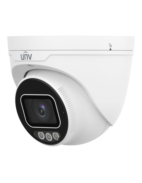 Uniview 8MP 4K Dual-Light Motorised Turret IP Camera, 2.8-12mm, 40m IR & Warm Light, IK10 - IPC3638SB-ADZKM-DL-I1