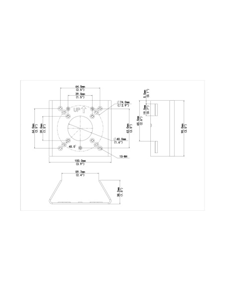 Uniview TR-UP06-B-IN-BK dimension drawing Uniview TR-UP06-B-IN-BK dimension drawing