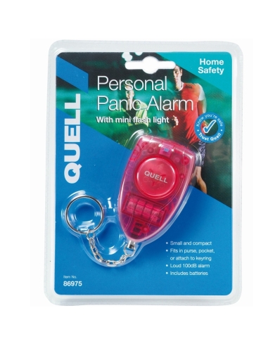 Personal Alarm Red Pull Chain with Torch