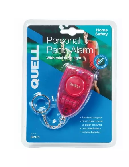 Personal Alarm Red Pull Chain with Torch Personal Alarm Red Pull Chain with Torch