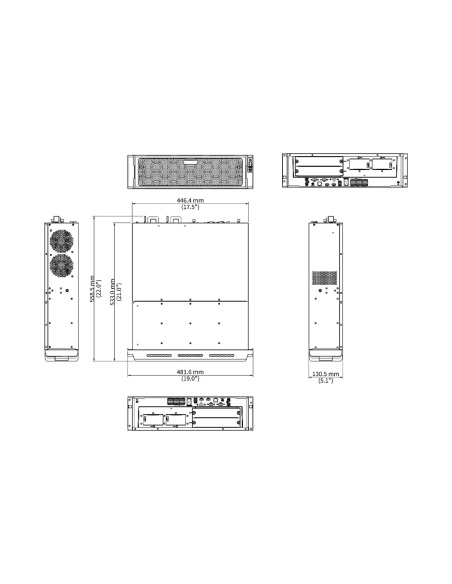 Uniview NVR516-128E-R dimensions