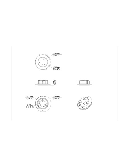 Uniview TR-FM180-IN dimension drawing