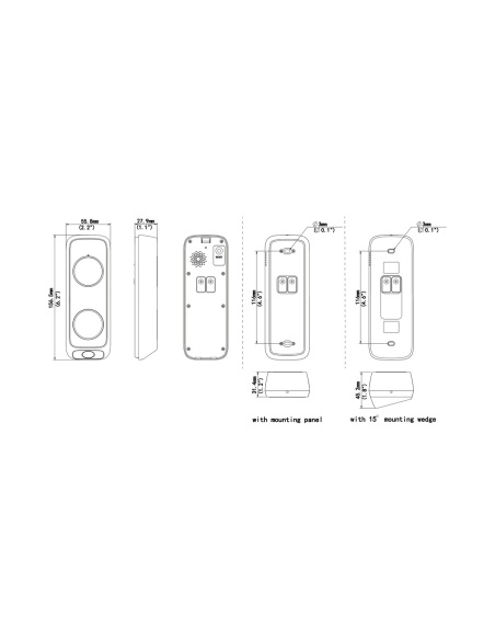 Uniview ED-525B-WB dimensions