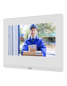 Uniview OEI-372S-H-W white 7-inch indoor station, front 2