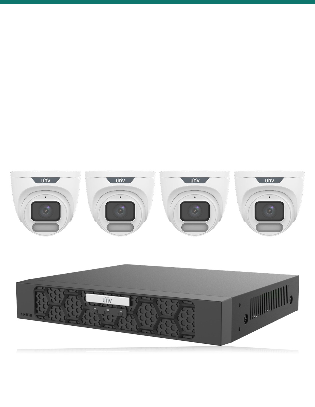 Uniview kit UV-K404-CH6: recorder and cameras included