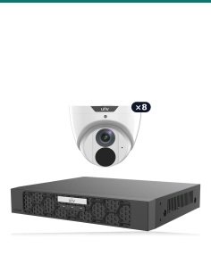 Uniview kit UV-K808-E8W: recorder and cameras included