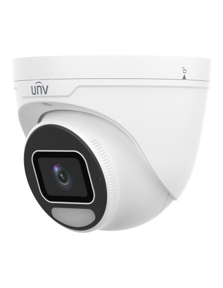 Uniview 8MP 4K ColorHunter Turret IP Camera, 1/1.2" Sensor, F1.0, Two-Way Audio, IK10 - IPC3638SE-ADF28K-WP-I1