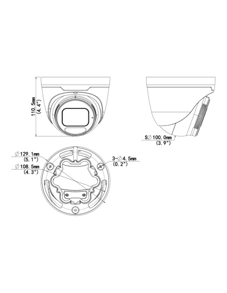 Uniview IPC3638SE-ADF28K-WP-I1 dimension drawing