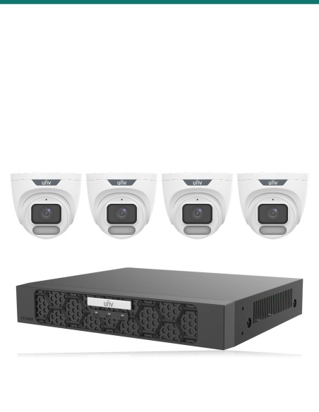 Uniview Colour Night Plus Kit — 4× IPC3626LE ColorHunter 6MP + 8CH NVR501-08B-P8-IQ