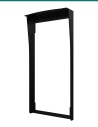Akuvox S535 black in-wall rain cover — three-quarter view
