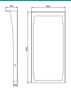 Akuvox S535 black in-wall rain cover — three-quarter view 2