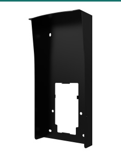 Akuvox S535 black on-wall rain cover — three-quarter view