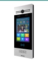 Akuvox R29C-L silver door phone — right three-quarter view