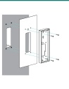 Akuvox S532 cover plate fitted between the wall and the S532 on-wall box