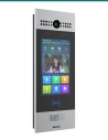 Akuvox R29S silver door phone — left three-quarter view