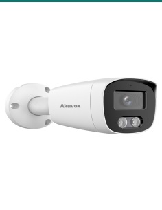 Akuvox VC50B white 5MP bullet IP camera — three-quarter view