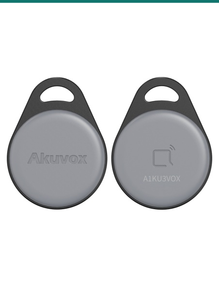 Akuvox KF01 Grey 13.56 MHz MIFARE Classic-Compatible Key Fob — AK-KF01