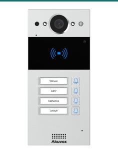 Akuvox R20B 4-button door phone — front