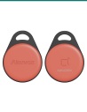 Akuvox KF02 orange key fob — front and back